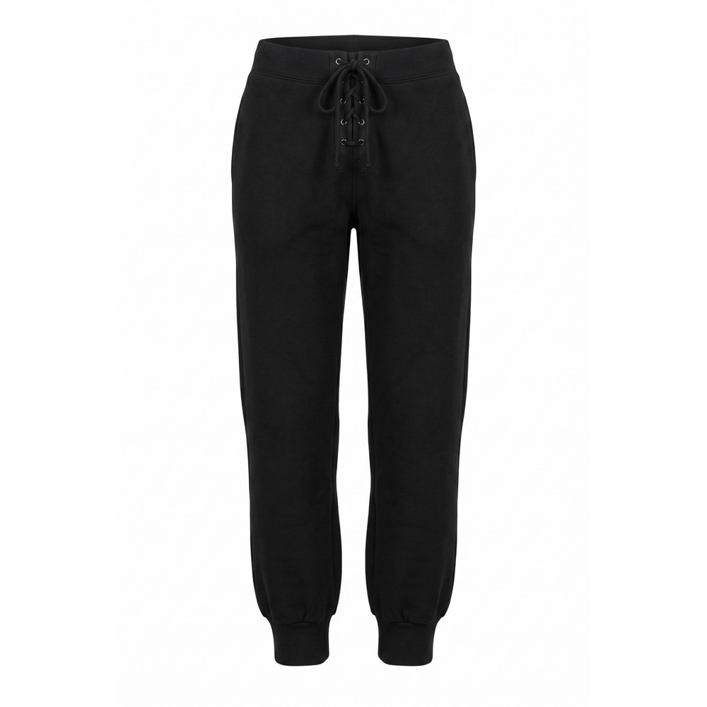 So Nikki Girls Lace Up Sweatpants Black Joggers Fleece Lined Small‎ 1168K NWT